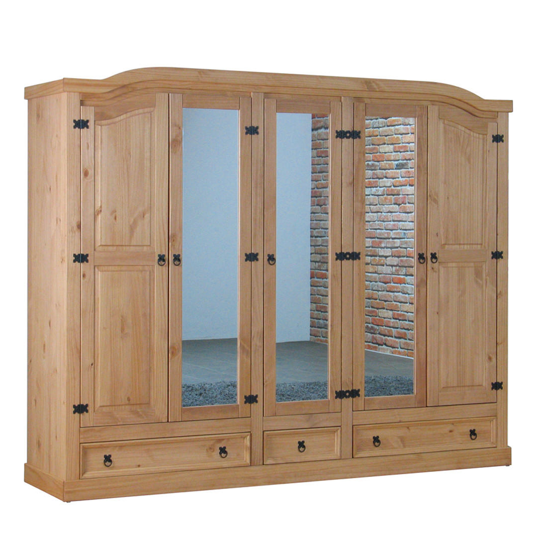 KLEIDERSCHRANK natur - Braun, Holzwerkstoff (243/193/57cm) - ebuy24
