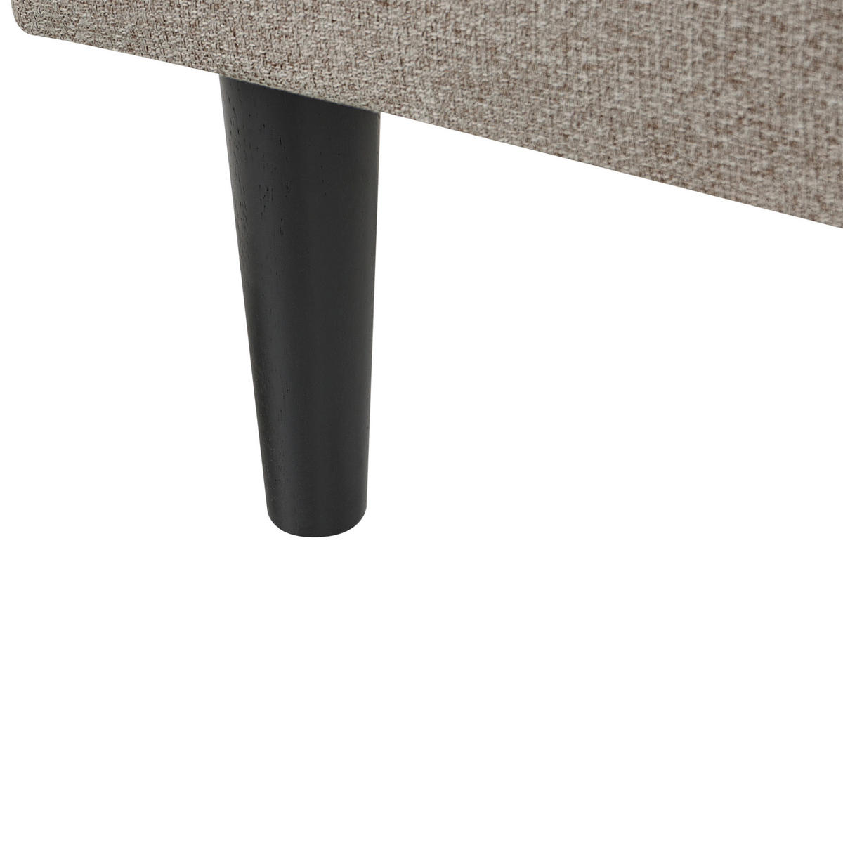 ČALOUNĚNÉ LEHÁTKO CHAISE LONGUE LEVOSTRANNÉ Látka Béžové Yvoire - černá/béžová, textil (68/72/151cm) - Beliani