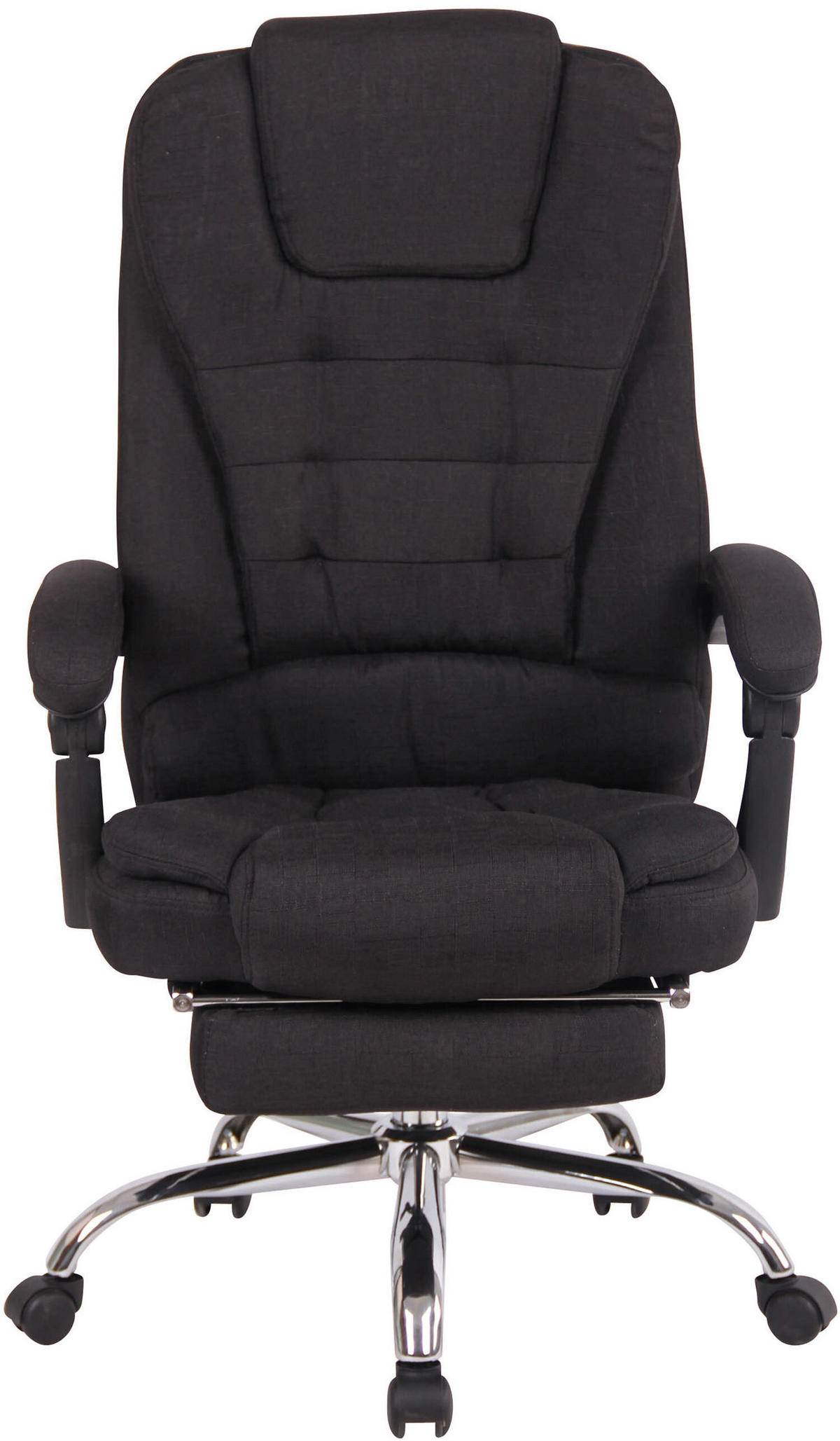 BÜROSTUHL Onix, Stoff Schwarz - Schwarz, Textil/Metall (67/125/68cm) - TPFLiving
