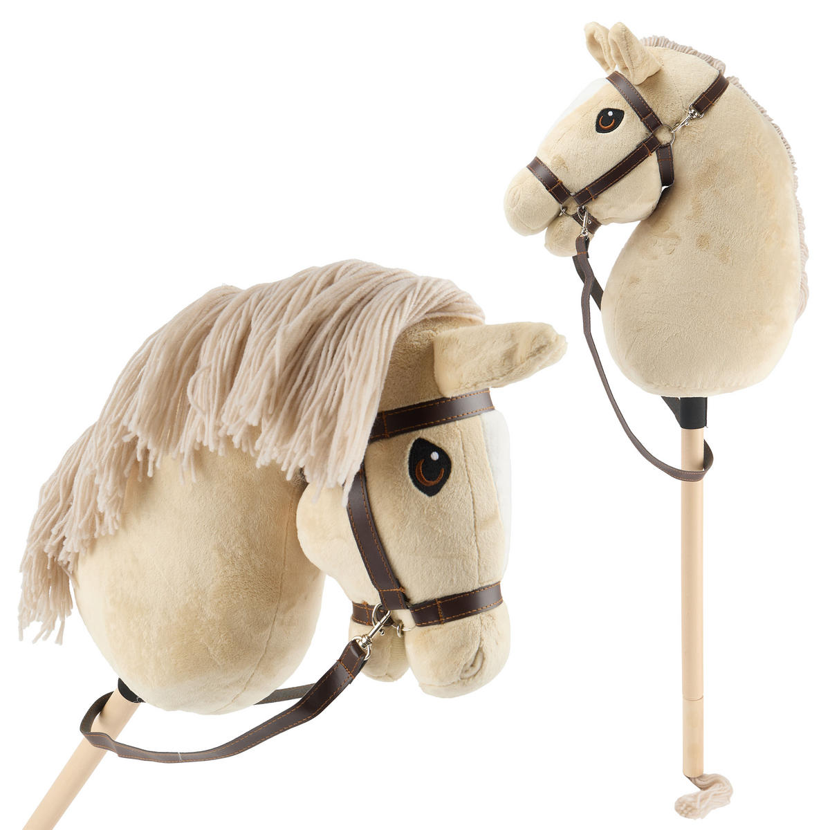 HOBBY-HORSE beige - Größe M - Beige, Textil (35/79cm) - Bieco Spielwaren