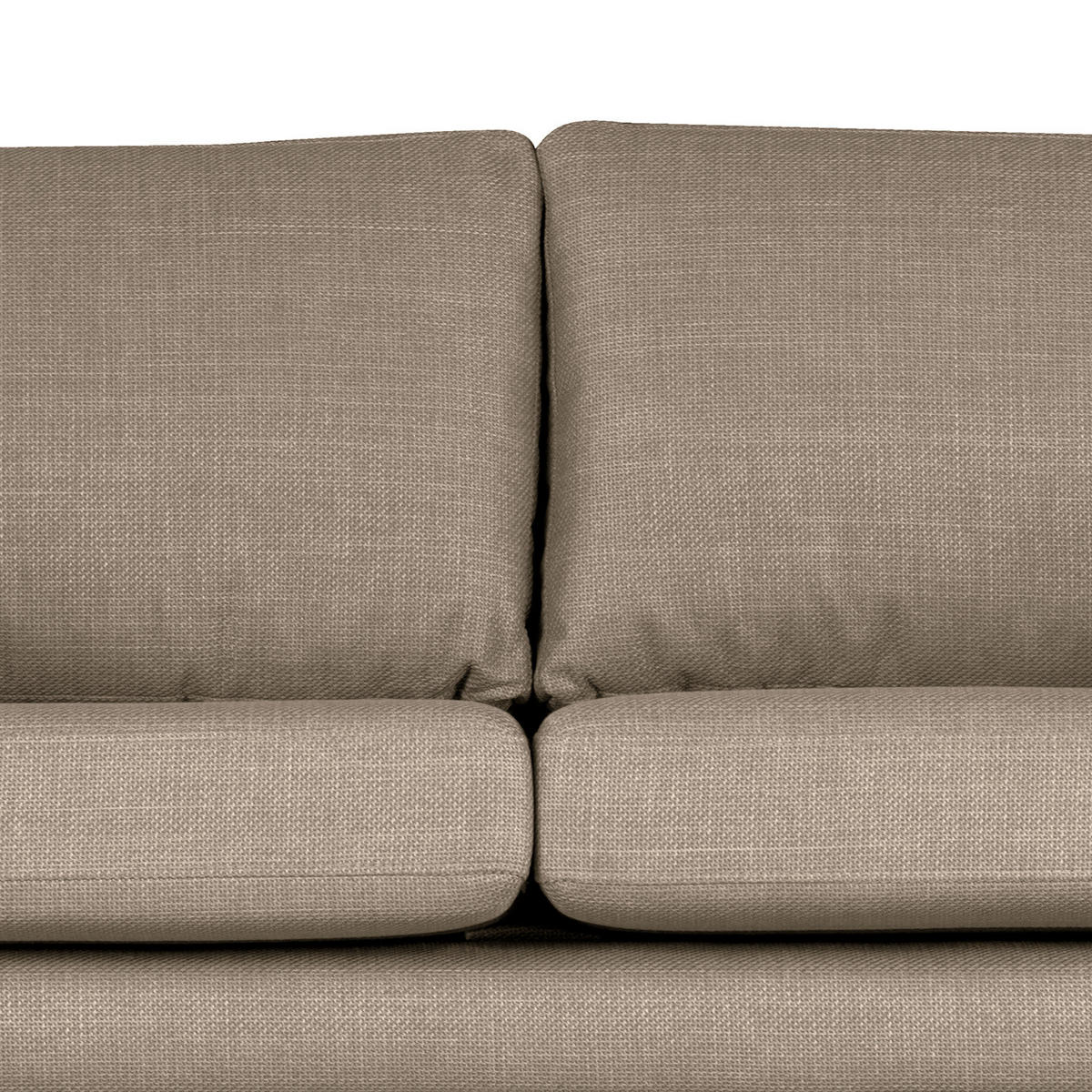 2-SITZER SOFA - Taupe/Eichefarben, Eichenholz/Textil (197/81/88cm) - home24