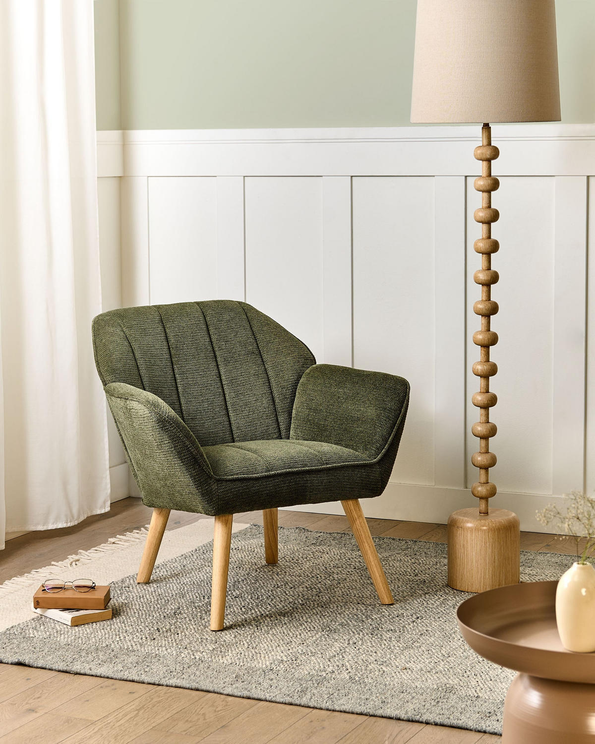 SESSEL Stoff Grün Torud - Grün, Textil (79/76/72cm) - Beliani