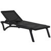 SONNENLIEGE Pacira Schwarz - Schwarz, Kunststoff (68/35/195cm) - TPFGarden