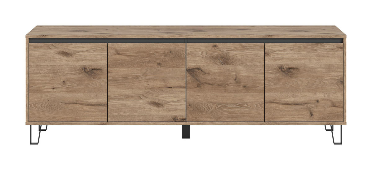 LOWBOARD BALTON (B/H/T: ca. 184/64/40 cm) in Viking Oak Nachbildung/Viking Oak Nachbildung - Eichefarben, Holzwerkstoff (184/64/40cm)