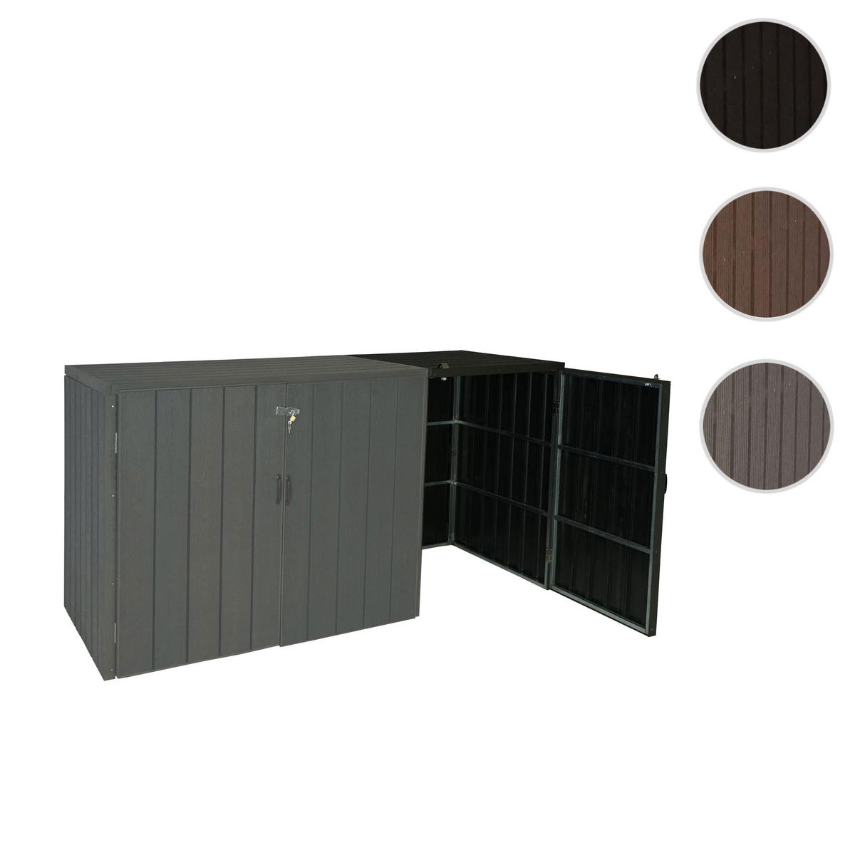 MÜLLTONNENBOX ERWEITERUNG Anthrazit - Anthrazit, Metall (79/117/105cm) - Jamb