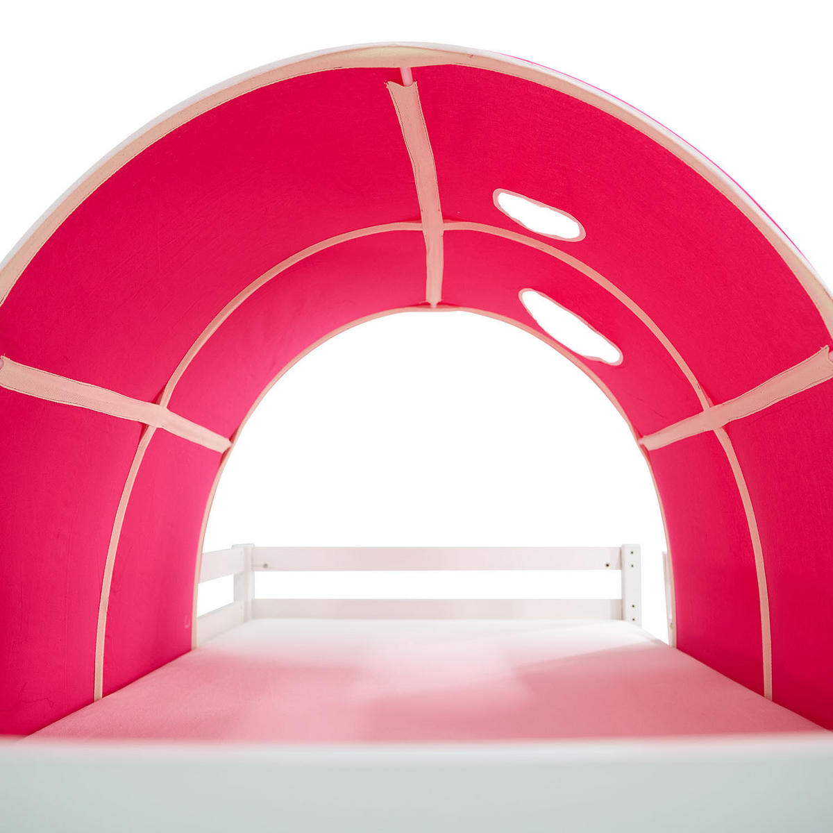 HOCHBETT mit Rutsche 90/200 cm Pink - Pink/Weiß, Holz - Homestyle4u