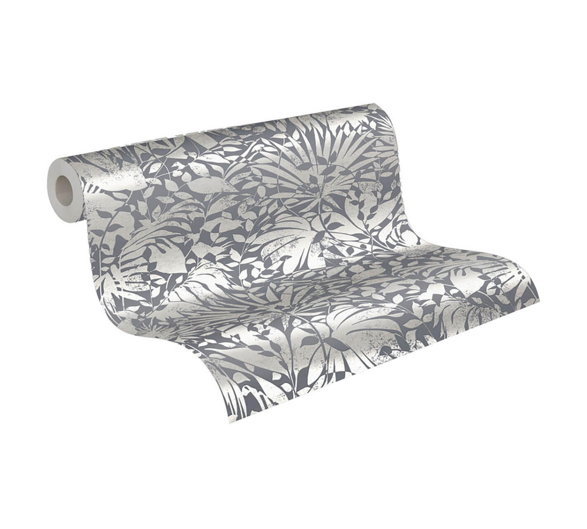 VLIESTAPETE Grau 53/1005 cm - Silberfarben, Textil (53/1cm) - KUNSTLOFT