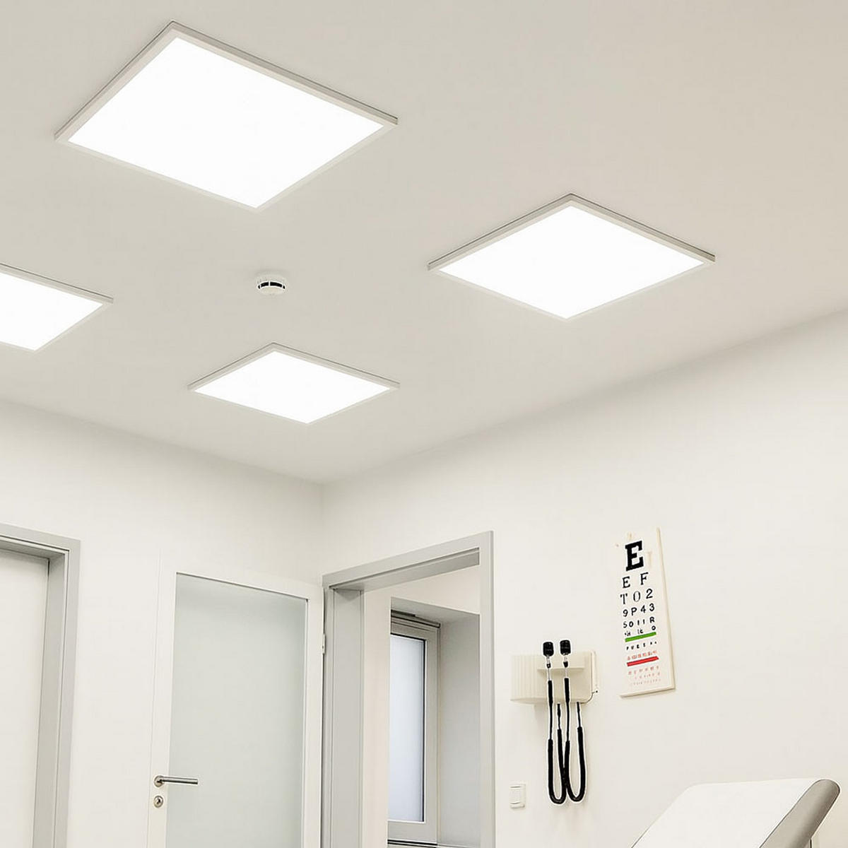 LED DECKENLEUCHTE Kunststoff Weiß - Weiß, Kunststoff (59.5/59.5/3cm)