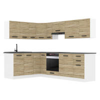 KÜCHE L-Form Janet, , ohne Arbeitsplatten, Sonoma-Eiche - Sonoma Eiche, Holz (360/204/60cm) - B BELINI GROUP
