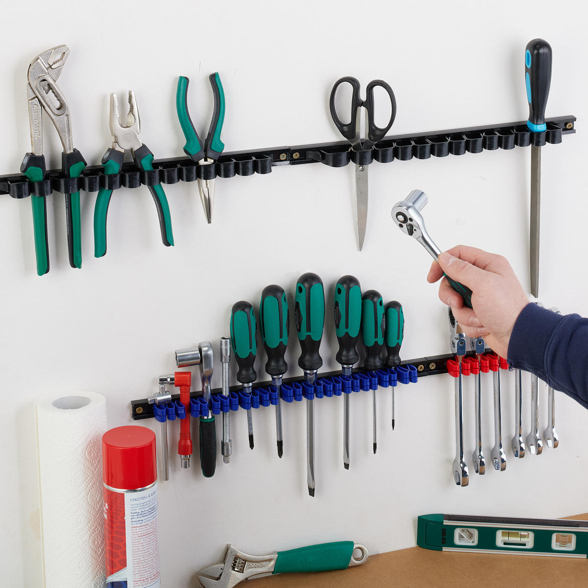 4XWERKZEUGHALTER - Multicolor, Kunststoff (35/2/4cm) - Relaxdays