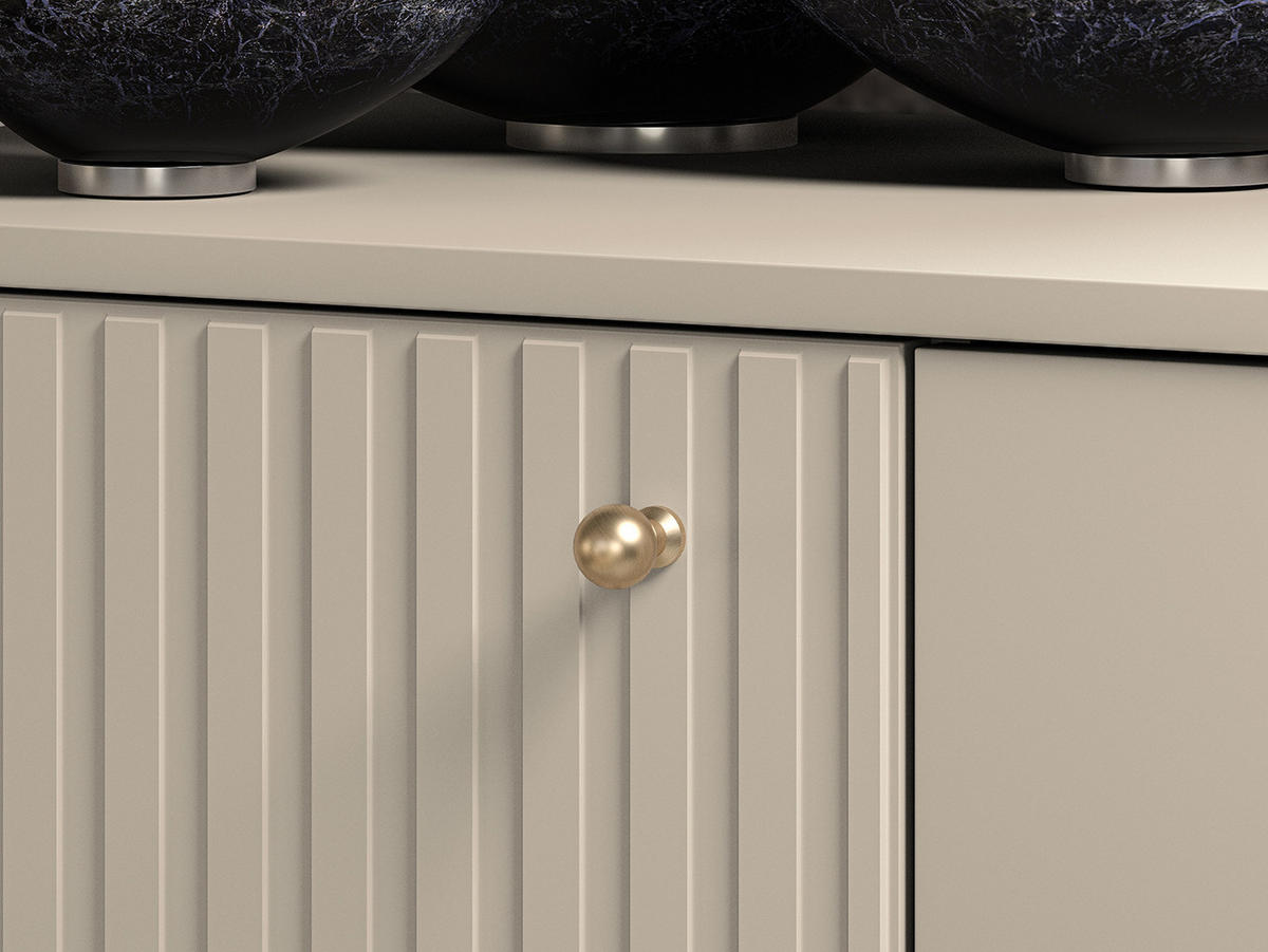 SIDEBOARD Sophie kaschmir matt 120 / 40 / 85cm - Kaschmir/Beige, Holz/Holzwerkstoff (120/85/40cm) - Feldmann-Wohnen