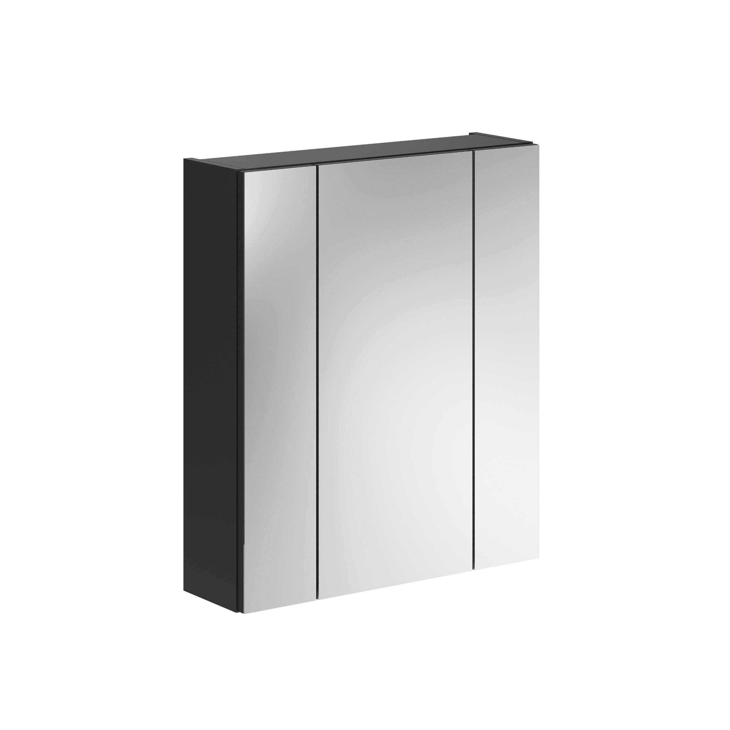 Homes & Jones Spiegelschrank Schwarz 60x70x18 cm