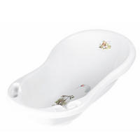 BABYBADEWANNE Comic weiß 2 84 cm, ergonomische Form, Ablagefächer, ab Geburt, belastbar bis 25 kg - Weiß, Kunststoff (47/83cm) - Lorelli
