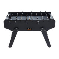 TISCHFUSSBALL - 153 cm x 77.6 cm - Holz, Platte - Schwarz - LIONEL - Schwarz, Holz (153/77.6cm) - Vente-Unique