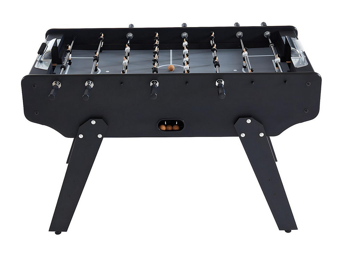 TISCHFUSSBALL - 153cm x 77.6cm - MDF - schwarz - LIONEL - Schwarz, Holz (153/77.6cm) - Vente-Unique