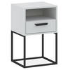 NACHTTISCH RECTUS Nachtschrank, Modern - Schwarz/Weiß, Holzwerkstoff (40/65/39cm) - KONSIMO®