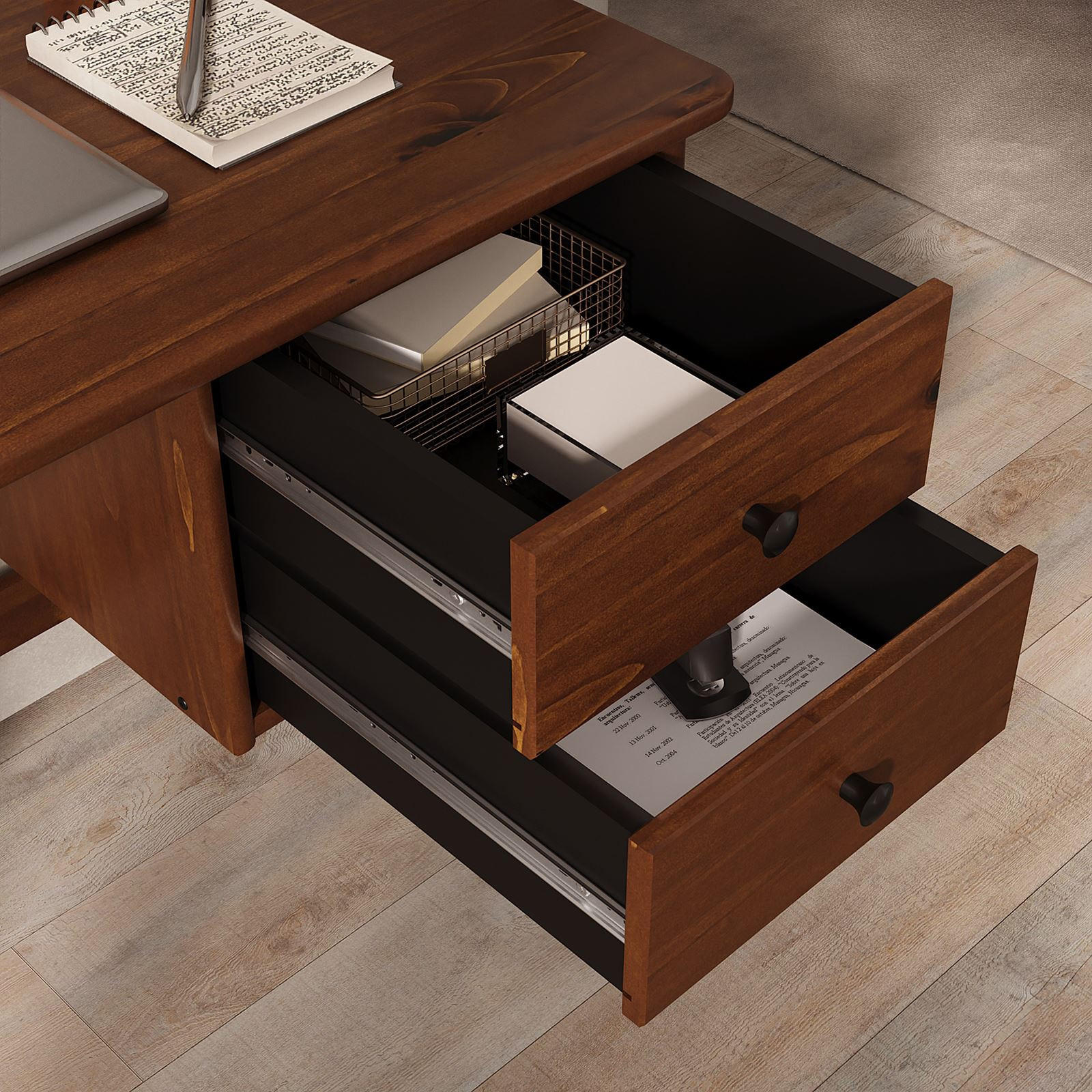 SCHREIBTISCH MARLO - Kastanienfarben, Holz (54/110/76cm) - IDIMEX