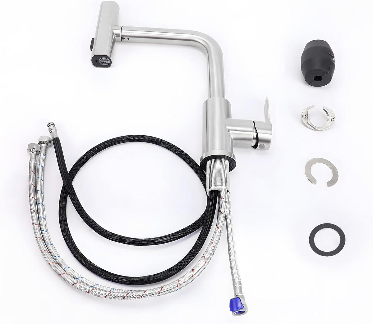 WASCHTISCHARMATUR Rhewind 23/14/28 cm - Edelstahlfarben, Metall (23/14/28cm) - ZMH