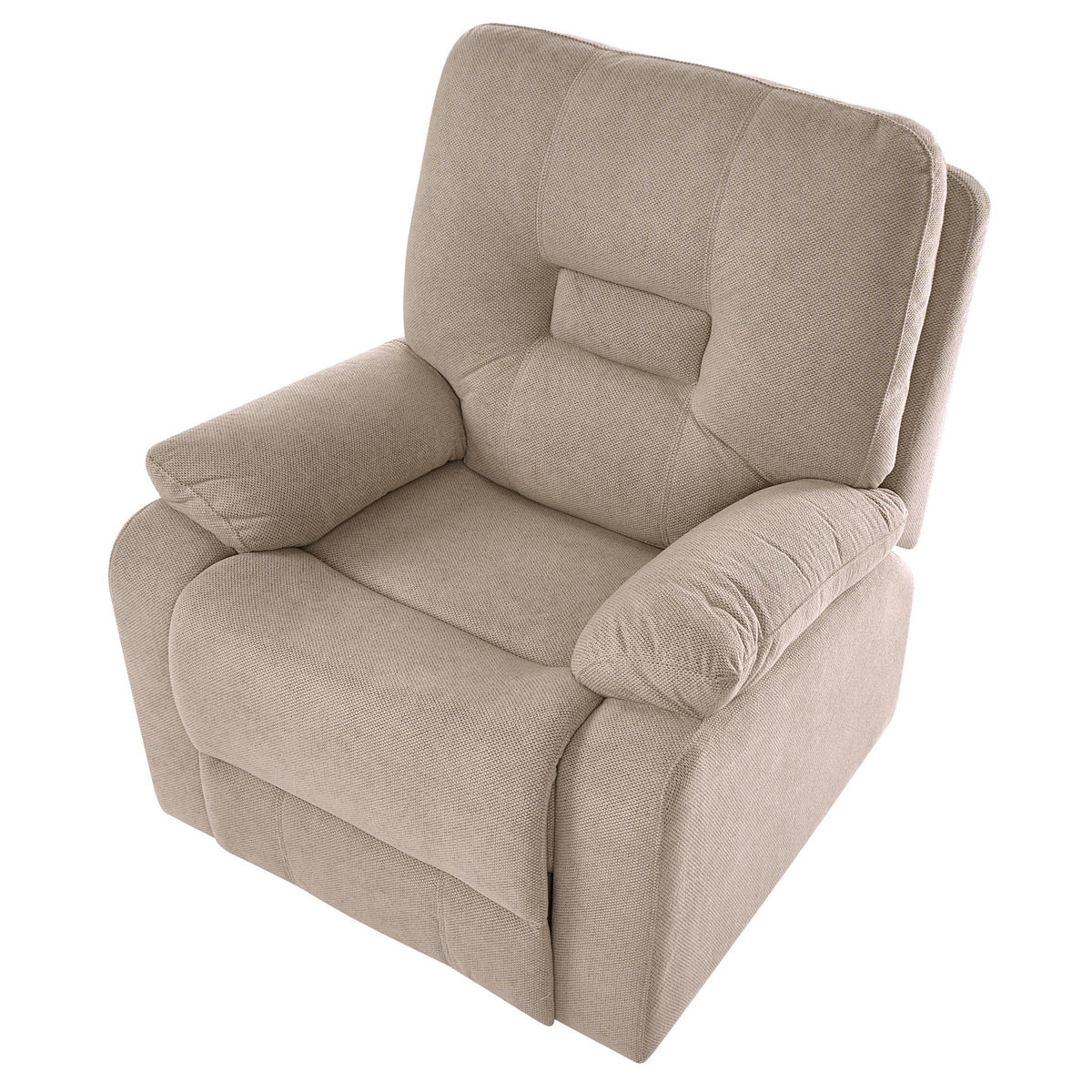 FERNSEHSESSEL Stoff Taupe Bergen - Taupe, Textil/Metall (85/101/74cm) - Beliani
