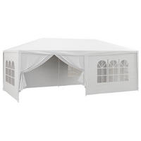 GARTENPAVILLON, abnehmbare Türen+Fenster, weiß - Weiß, Kunststoff (27/21/115cm) - Vallsero