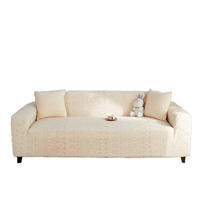 SOFABEZUG Beige 2-Sitzer 145–185 cm - Beige, Textil (145/185cm) - Kaket