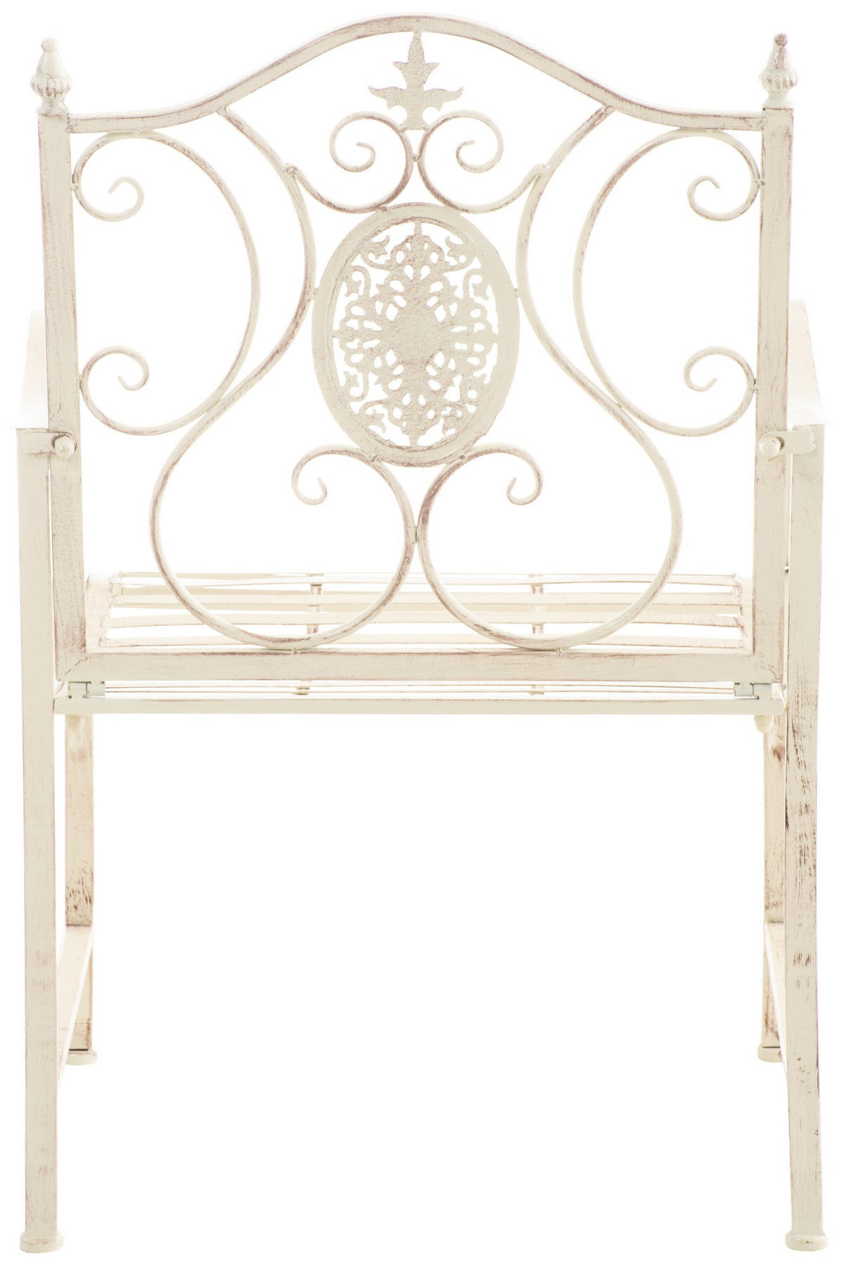 GARTENSTUHL 2er Set Metall antik-creme - Creme, Metall (62/94/53cm) - CLP