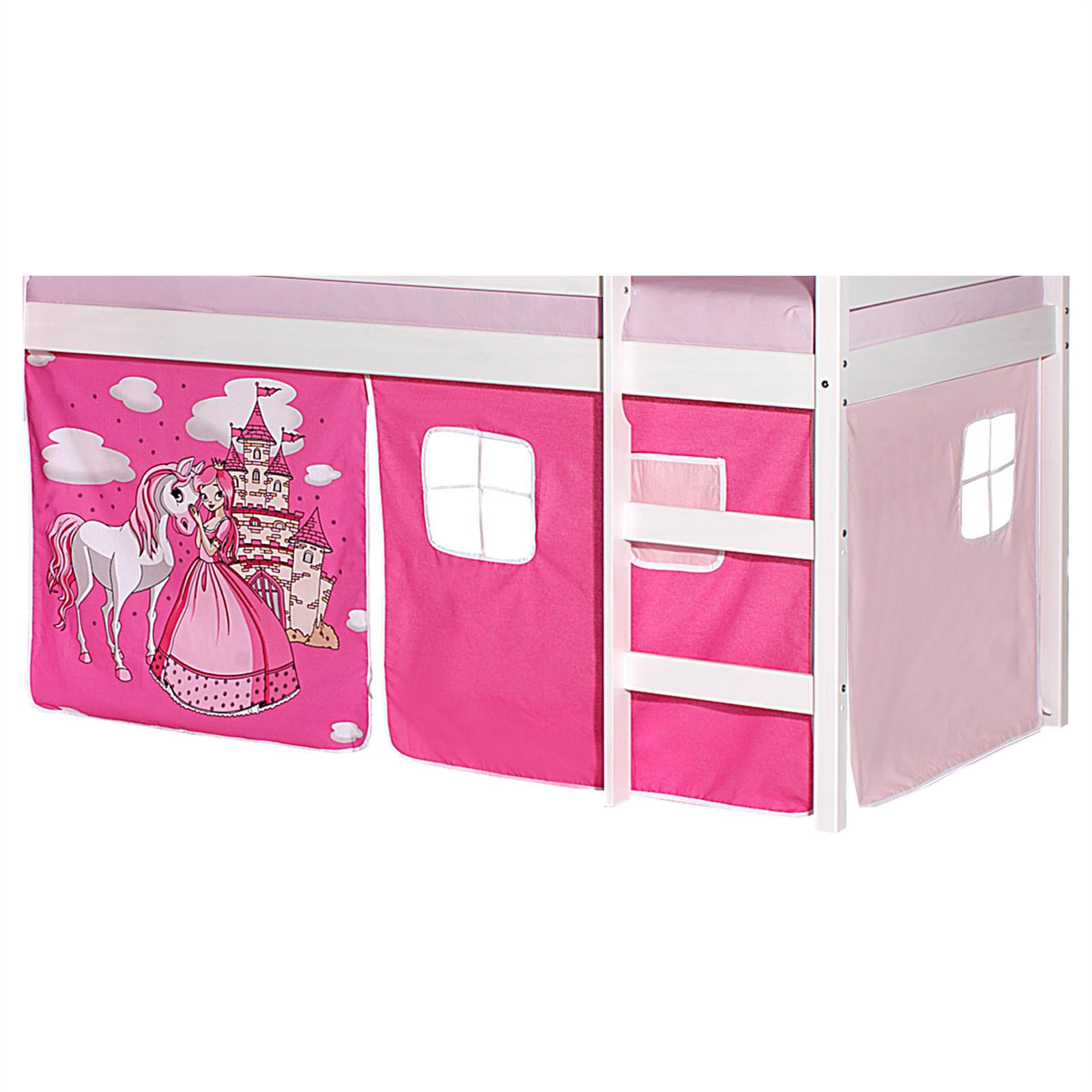 VORHANG PRINZESSIN - Pink/Rosa, Textil (1/73/84cm) - IDIMEX