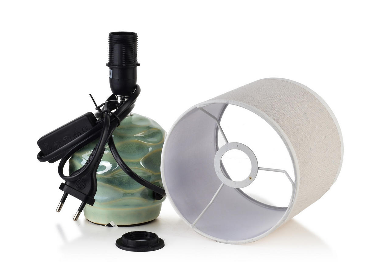 TISCHLAMPE Leti Lime 13/13/18.5 cm Keramik - Limette, Keramik (13/13/18.5cm) - Mondex