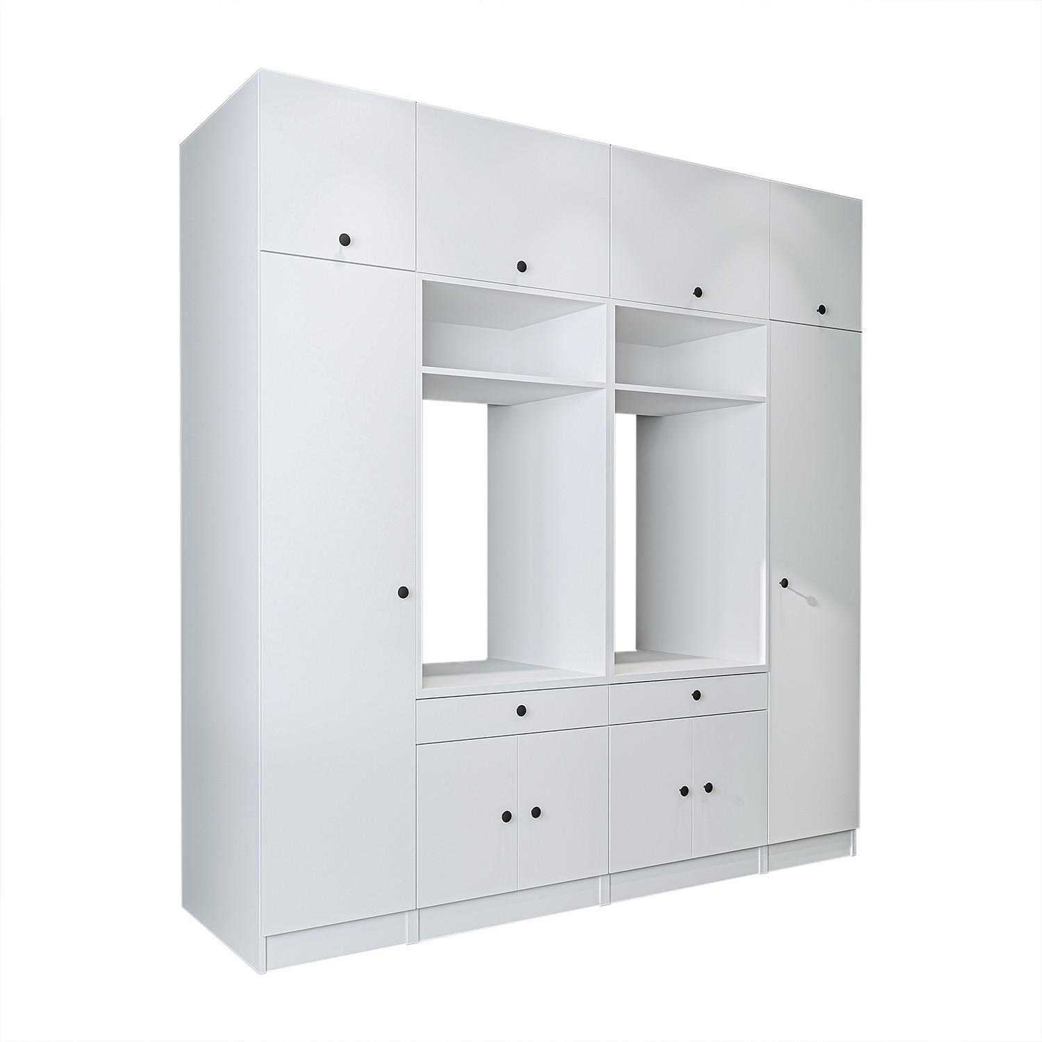WASCHMASCHINENSCHRANK Serie 1 224cm Breit, 230cm Hoch - Weiß, Holzwerkstoff (224/230/67cm)