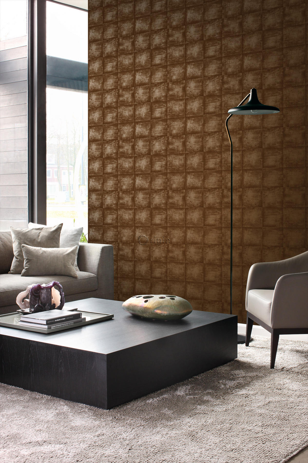 TAPETE Uni 53 cm x 10.05 m - Rot, Papier (53/1000cm) - Origin Wallcoverings