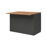 KÜCHENINSEL Anthrazit, Eiche 90/125/90 cm - Eichefarben/Anthrazit, Holzwerkstoff (125/90/90cm) - DMORA