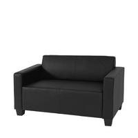 2-SITZER-SOFA Schwarz - Schwarz, Textil (136/76/52cm) - MCW
