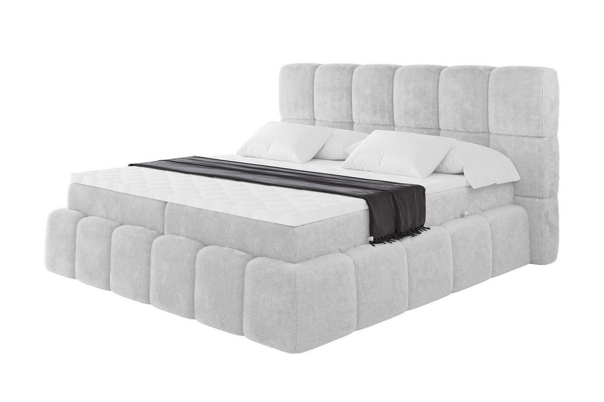 BOXBETT - AURI-H3 - 180x200 Hellgrau Lapitt - Greige, Holzwerkstoff (180/200cm) - ALTDECOR