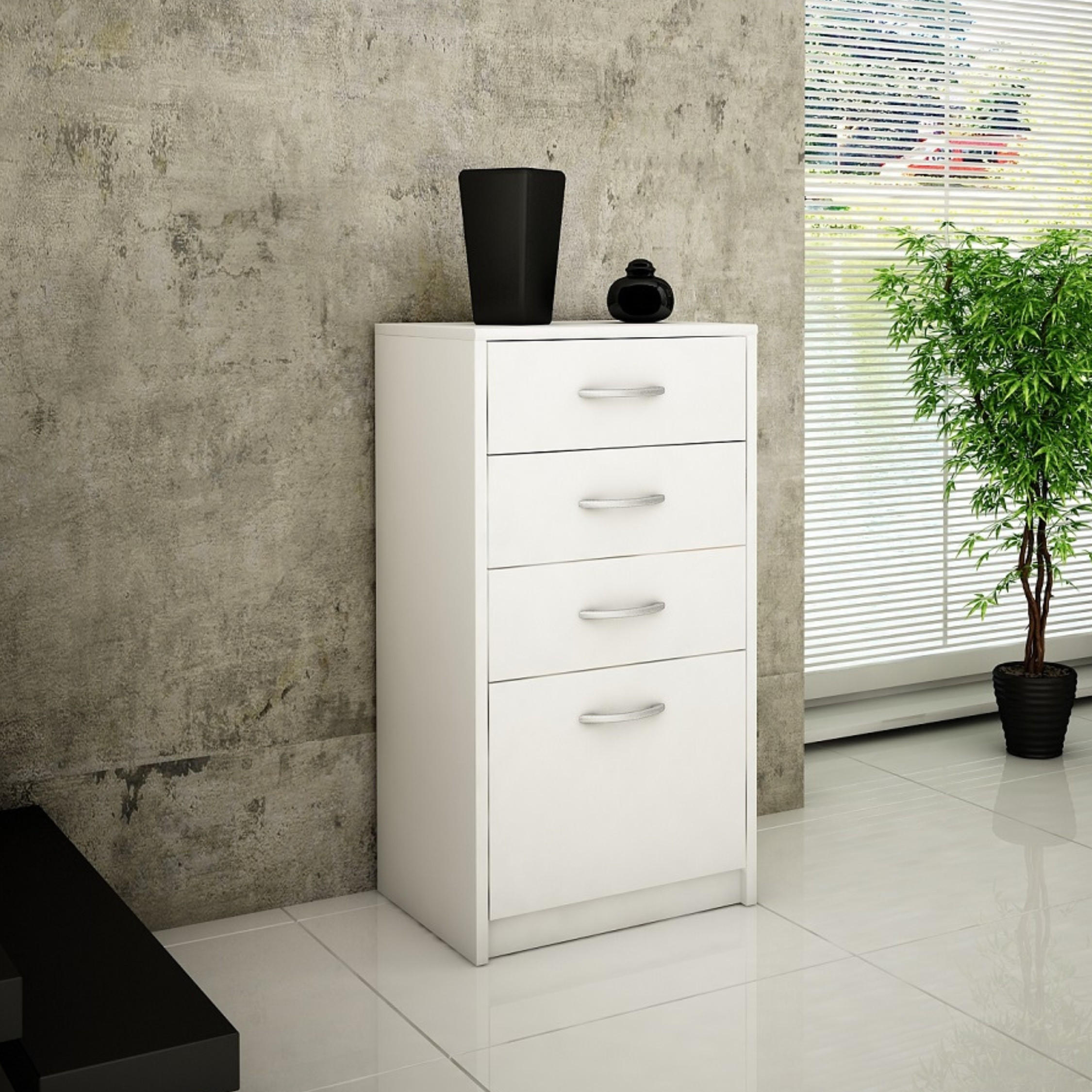 Thumbnail - Home Collective Kommode, Weiß, Holzwerkstoff, 45x85x35 cm, Wohnzimmer, Kommoden & Sideboards, Kommoden