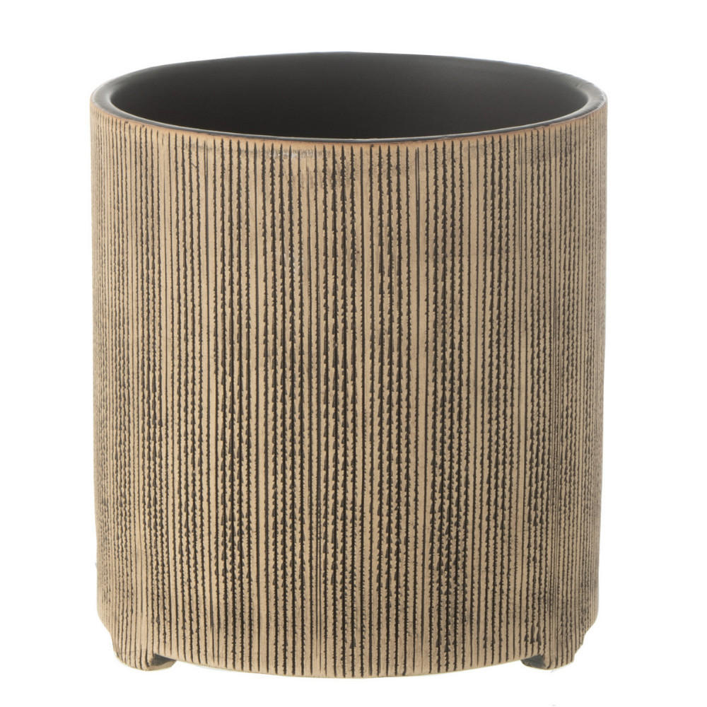 BLUMENTOPF MARIA - Töpferei - Braun - L - Ø 14,5 cm - Braun, Keramik (14.5/15.5cm) - J-Line