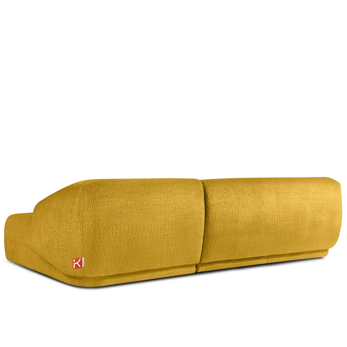 ECKSOFA RECHTS VIRA, Gelb, Chenille - Gelb/Schwarz, Holz/Holzwerkstoff (300/160cm) - KONSIMO®