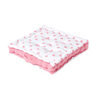 SITZKISSEN rosa Herz-Muster 40/40/8 cm - Rosa, Textil (40/40/8cm) - Homescapes