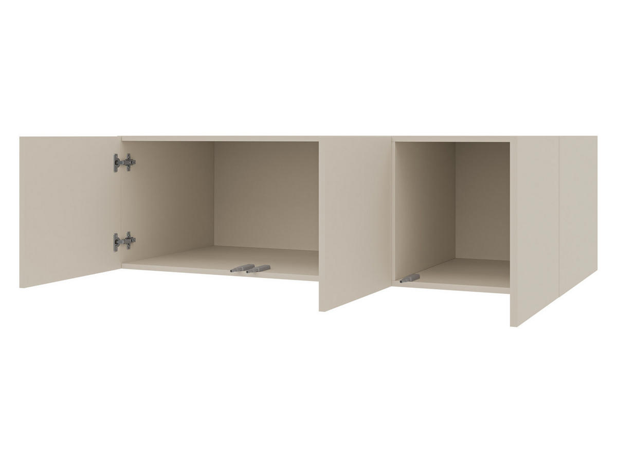 KLEIDERSCHRANK Lorin 3D2S LO01 mit Schrankaufsatz - Kaschmir, Holzwerkstoff (135/236/60cm) - MIRJAN24