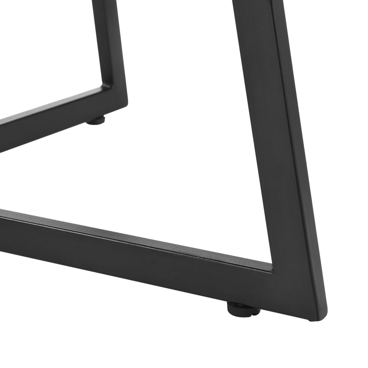 KÜCHENTISCH Vaggeryd - Dunkelbraun/Schwarz, Holzwerkstoff/Metall (80/80/78cm) - [en.casa]