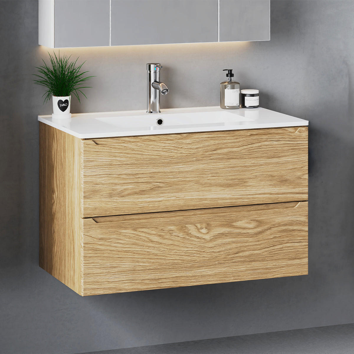 DONJI ELEMENT ZA UMIVAONIK 80cm Viggo Drvo - smeđa, drvni materijal (80/50/45.8cm) - Petits-meubles