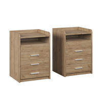 NACHTTISCH Edis Goldkraft Eiche 2er Set - Honigeiche, Holzwerkstoff (45/64/40cm) - Vicco