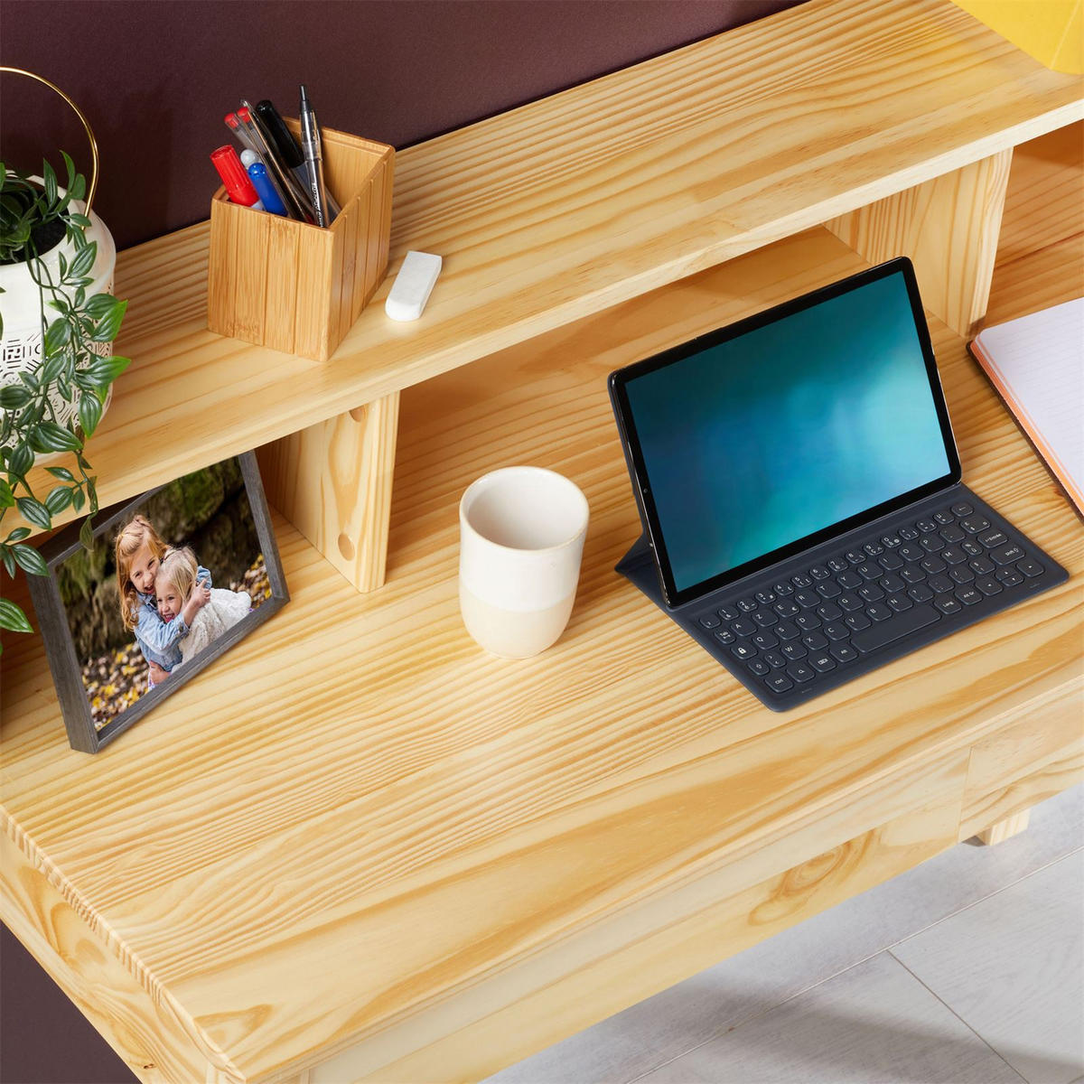 SCHREIBTISCH LENNOX - Naturfarben, Holz (50/110/91cm) - IDIMEX