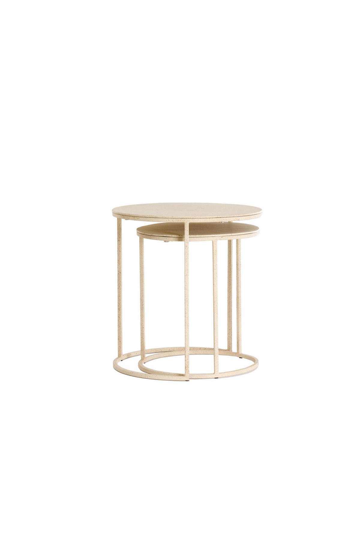 BEISTELLTISCH Sadar Braun Ø52/46 cm 2er-Set - Braun, Metall (52/52/46cm) - Light & Living