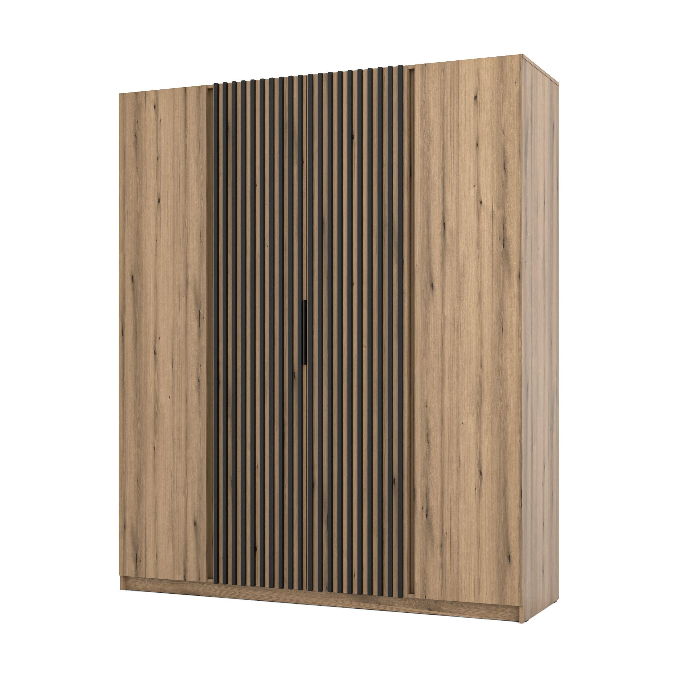 DREHTÜRENSCHRANK CAGLIARI 200/239/61,9cm 4-türig Goldfarben - Goldfarben, Holzwerkstoff (200/239/61.9cm) - MASSENO