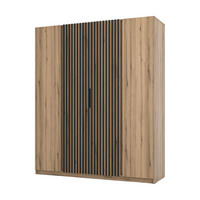 DREHTÜRENSCHRANK CAGLIARI 200/239/61,9cm 4-türig Goldfarben - Goldfarben, Holzwerkstoff (200/239/61.9cm) - MASSENO