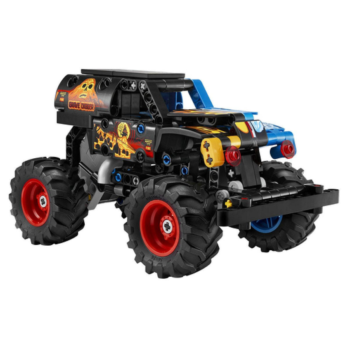 KLEMMBAUSTEINE Monster Jam Grave Digger - Technic Feuer und Eis - Rot, Kunststoff (19.1/7.2/26.2cm) - Lego
