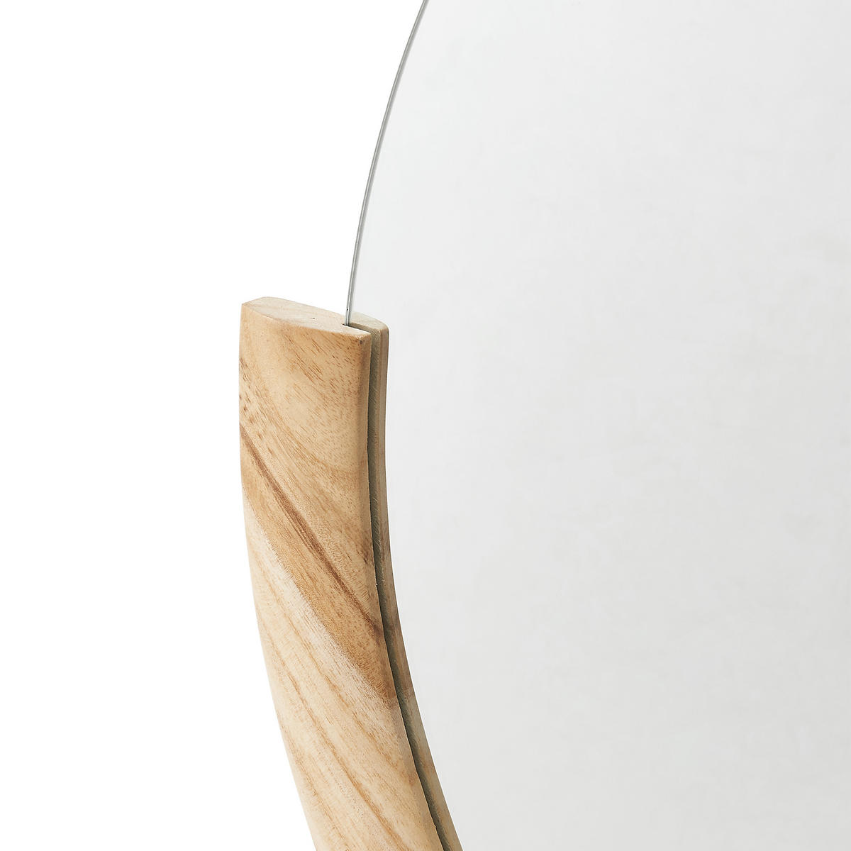 WANDSPIEGEL Atri - Naturfarben, Glas/Holz (56/61/56cm) - [en.casa]