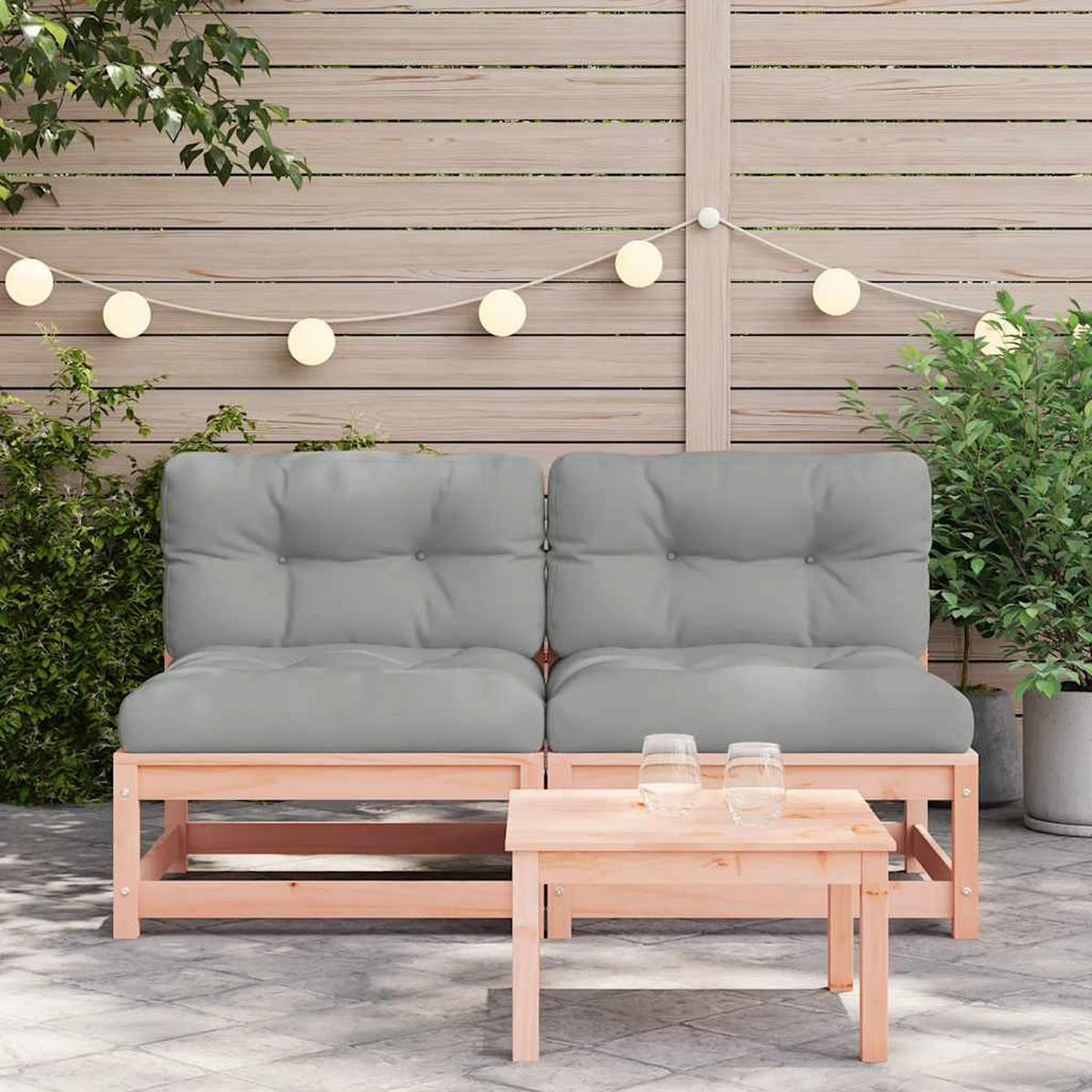 GARTENSOFA ZYVAU 70/67/70 cm （2-SITZER） - Braun, Holz (70/67/70cm) - ZMH