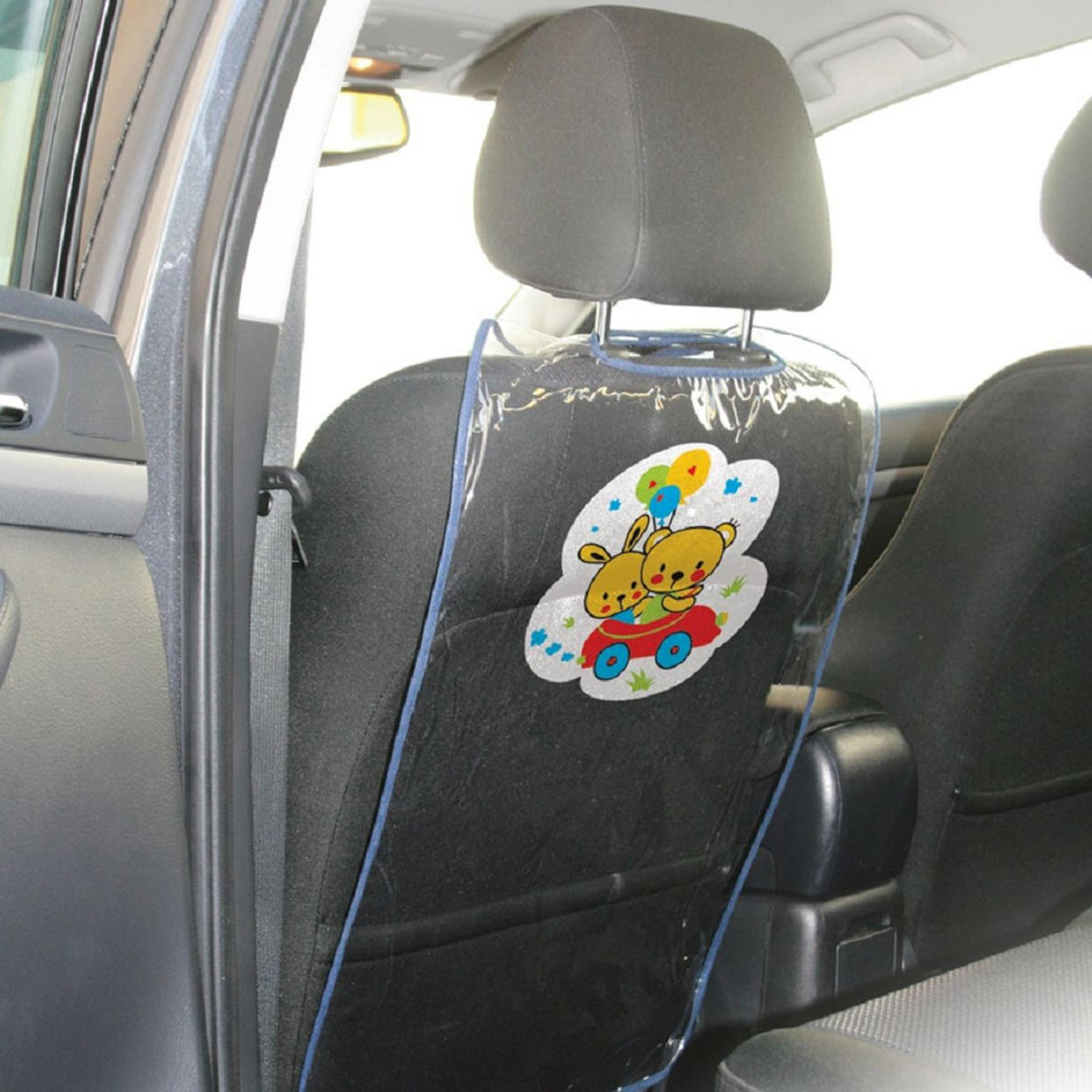 RÜCKENLEHNENSCHUTZ Autositzschutz 2002006 transparent PVC, abwaschbar, Rückenlehnenschutz, Auto, leicht zu installieren - Weiß, Kunststoff (44/1/73cm) - Lorelli