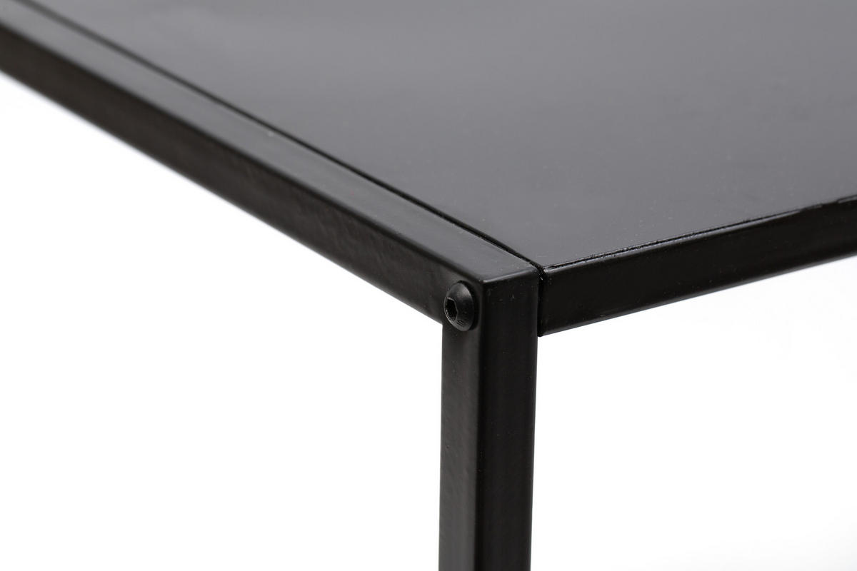 COUCHTISCH Rechteckig Schwarz 90 x 40 x 45 cm - Schwarz, Metall (40/90/45cm) - Nordlys